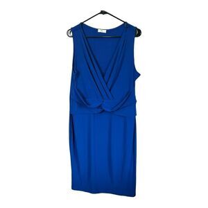 VLD Sleeveless dress size Large blue v neck